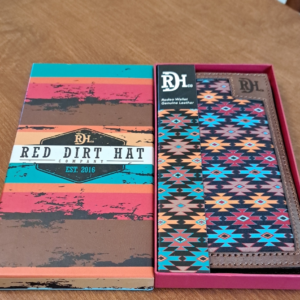 FLASH SALE Red Dirt Hat Company Aztec Wallet Genuine Leather, From Boot Barn